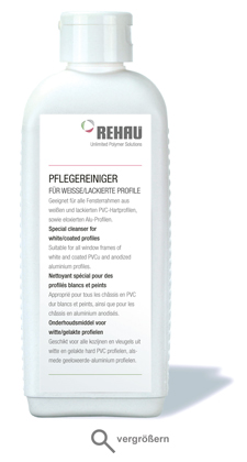 Titel Bild des Pflegemittels von REHAU